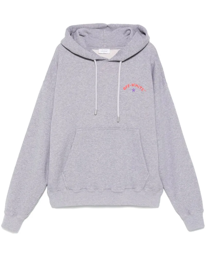 OFF-WHITE Hoodie mit Logo-Print Grau