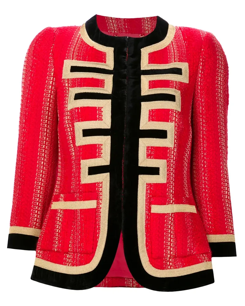Givenchy Lurex-Tweedjacke mit Dreiviertelärmeln - Rot Rot