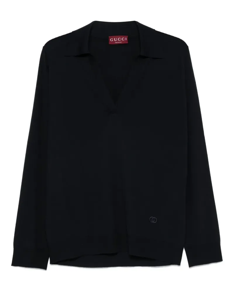 Gucci Oberteil mit Polokragen - Blau Blau