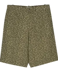 Kitsuné Bermudas mit Blumen-Print Grün