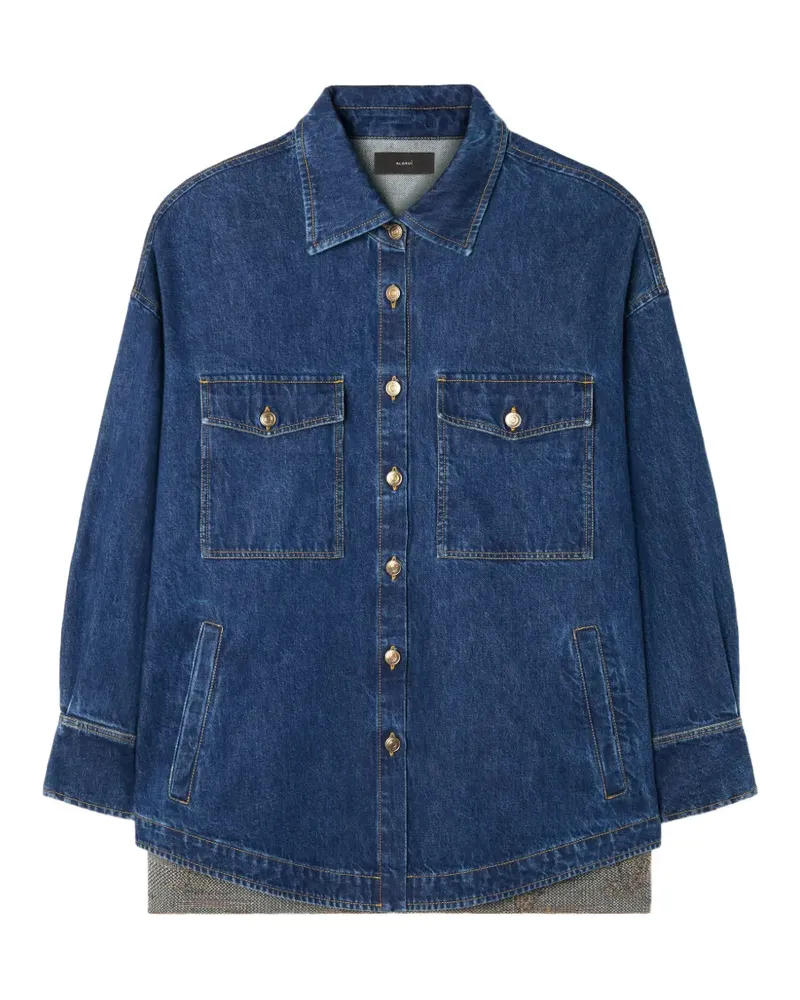 Alanui Tex-Hawaii Jeansjacke mit Jacquardmuster - Blau Blau