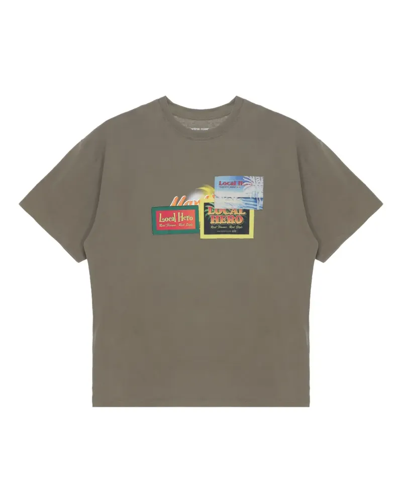 Martine Rose T-Shirt mit grafischem Print - Grün Grün