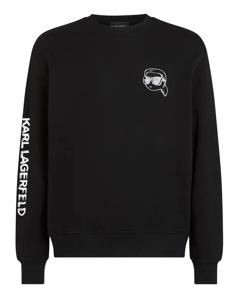Karl Lagerfeld Sweatshirt mit Logo-Stickerei - Schwarz Schwarz