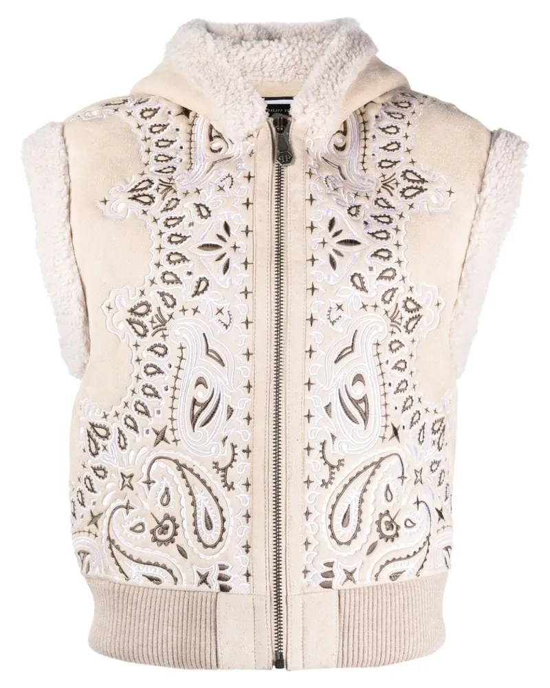 Philipp Plein Gesteppte Jacke - Nude Nude