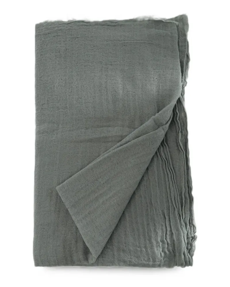 Rick Owens frayed cashmere-blend scarf - Grün Grün
