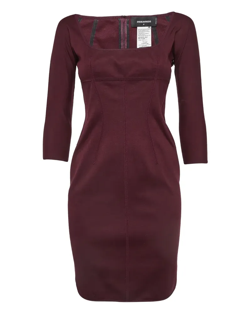 Dsquared2 Minikleid mit eckigem Ausschnitt - Rot Rot
