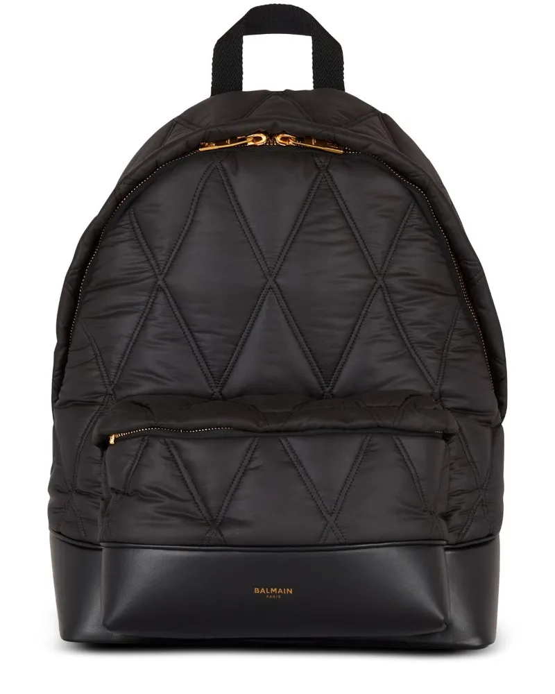 Balmain Gesteppter Rucksack - Schwarz Schwarz