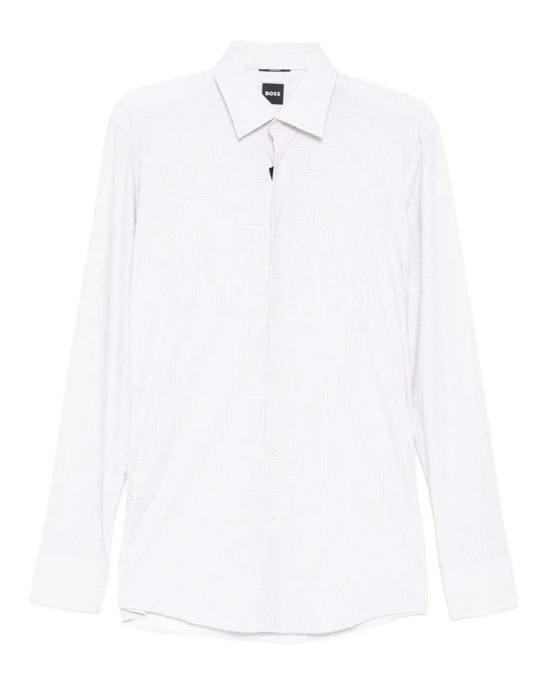 HUGO BOSS geometric-print shirt - Weiß Weiß
