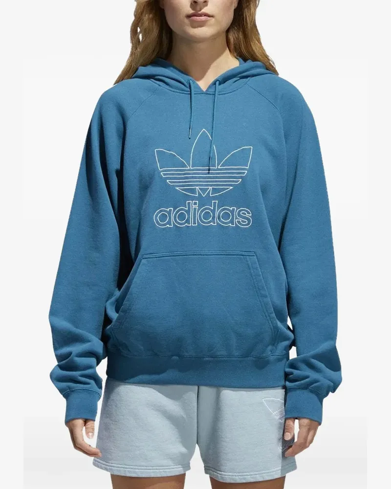 adidas Hoodie mit Logo-Print - Blau Blau