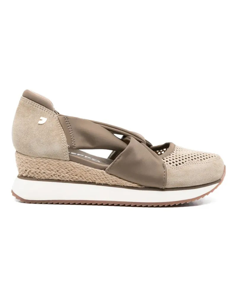 Gioseppo Darlington perforated-suede pumps - Nude Nude