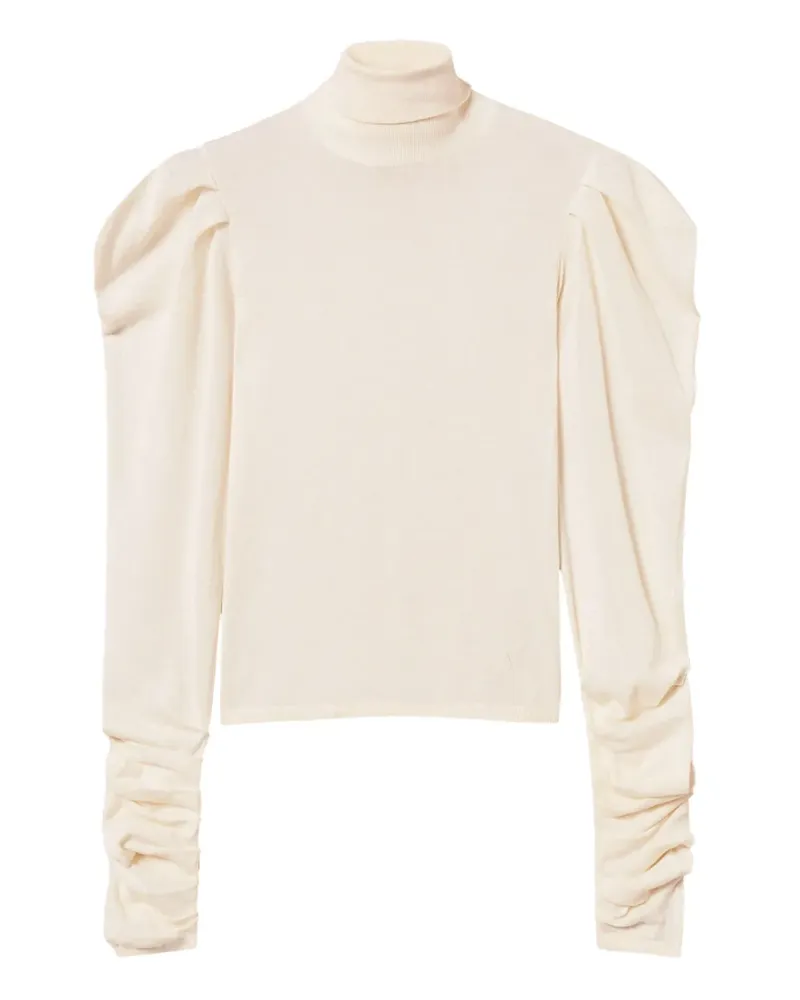 Twin-Set Pullover mit Puffärmeln - Weiß Weiß