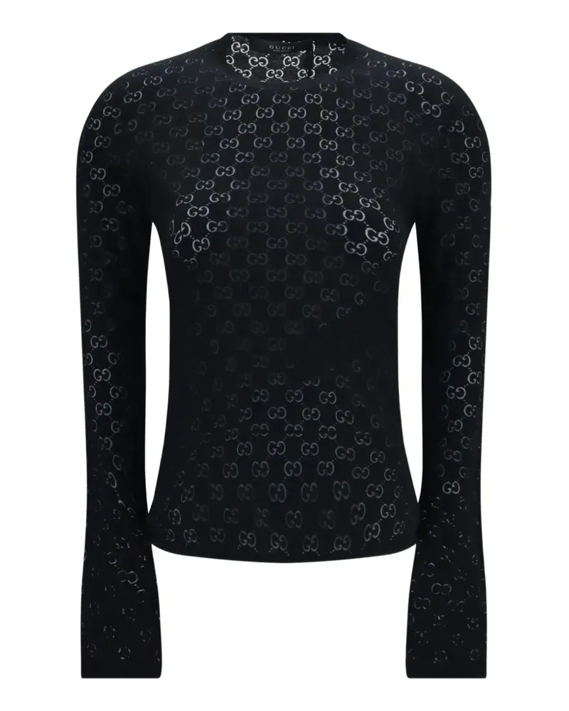 Gucci GG devoré top - Schwarz Schwarz
