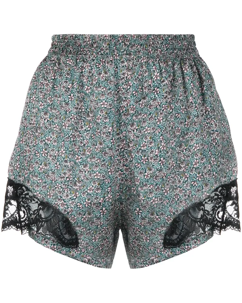 Paco Rabanne Shorts mit Blumen-Print - Blau Blau