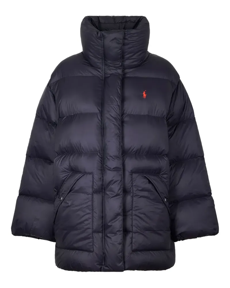 Ralph Lauren Wattierte Jacke mit Logo-Stickerei - Schwarz Schwarz