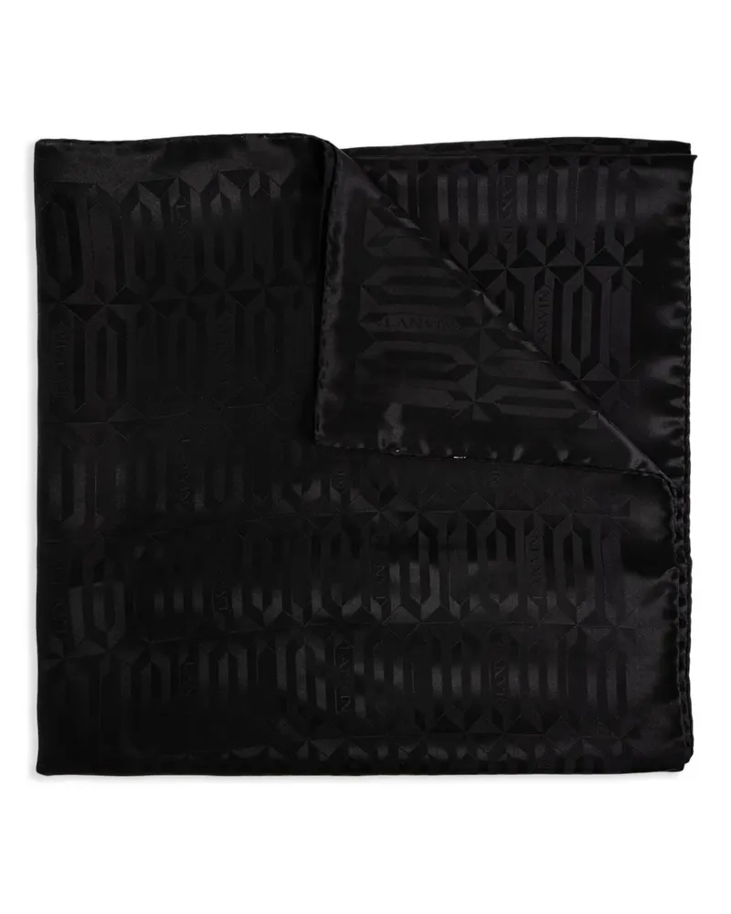 Lanvin Schal mit abstraktem Muster - Schwarz Schwarz