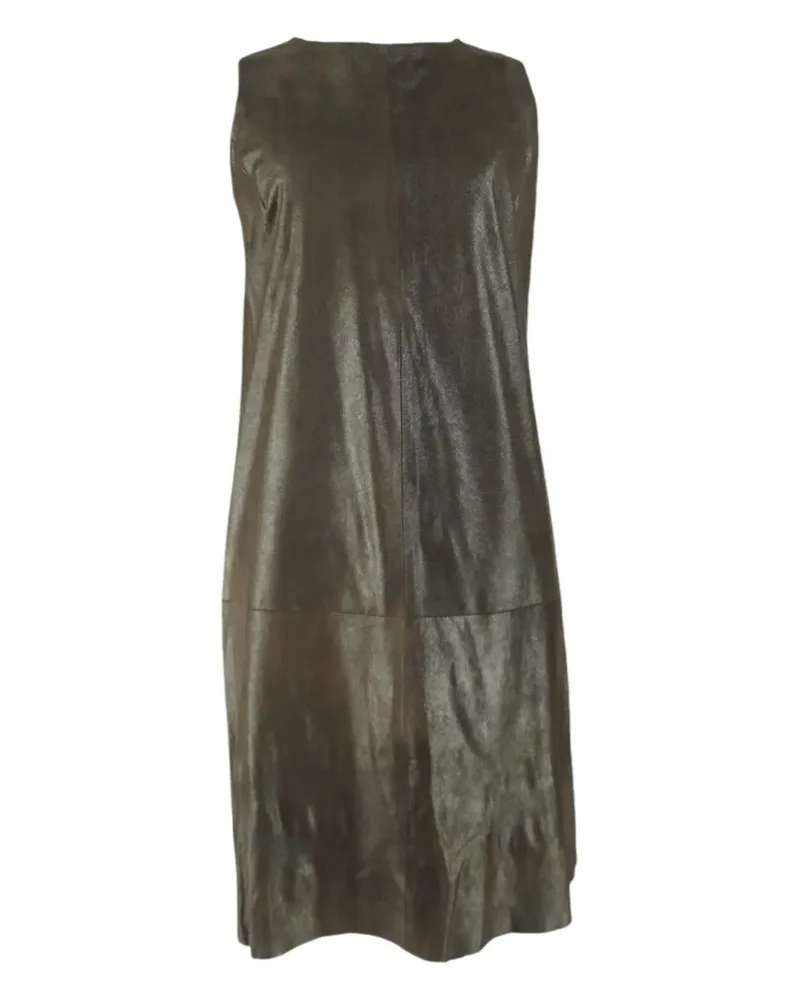 Vince Kleid aus Leder - Braun Braun