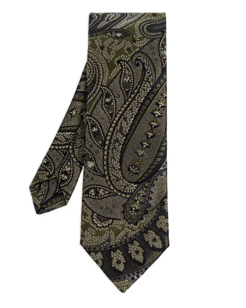 Etro Krawatte mit Paisleymuster - Grün Grün