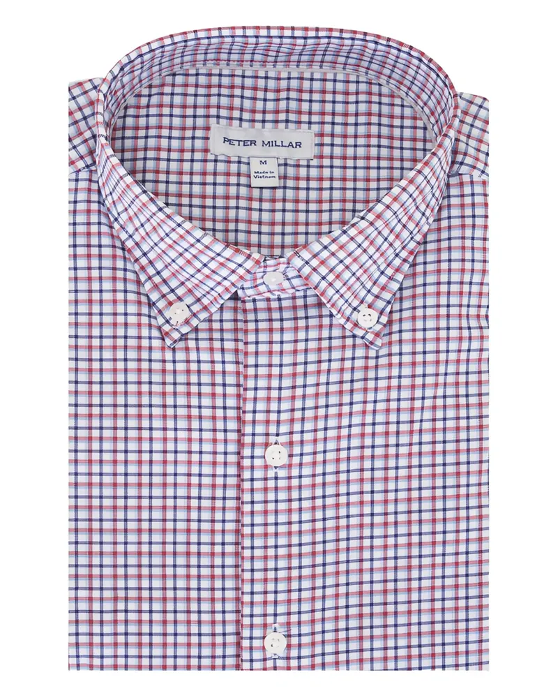 Peter Millar checked shirt - Weiß Weiß