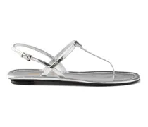 Sandalen im Metallic-Look - Silber