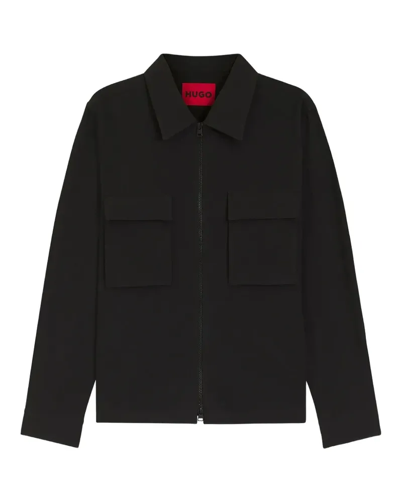 HUGO BOSS patch pockets cotton shirt - Schwarz Schwarz