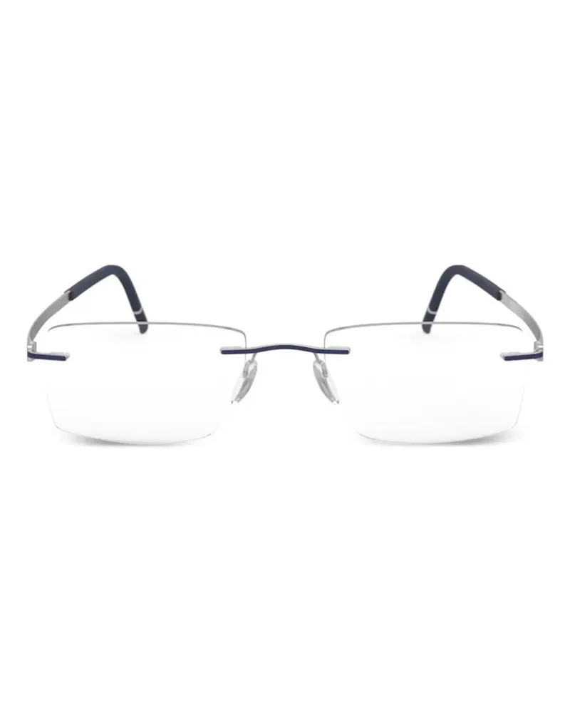 Silhouette rimless rectangle-frame glasses - Silber Silber