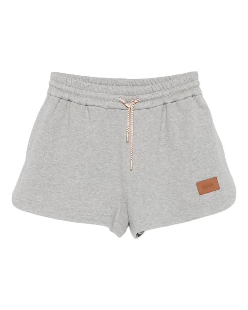 Fendi logo-patch track shorts - Grau Grau