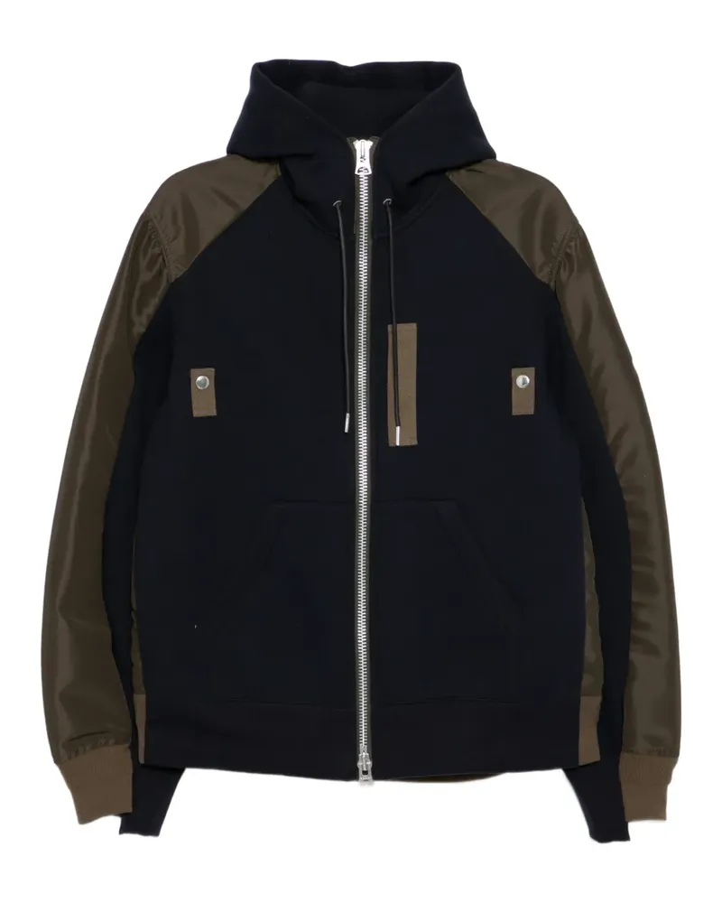 Sacai Sponge hooded jacket - Blau Blau