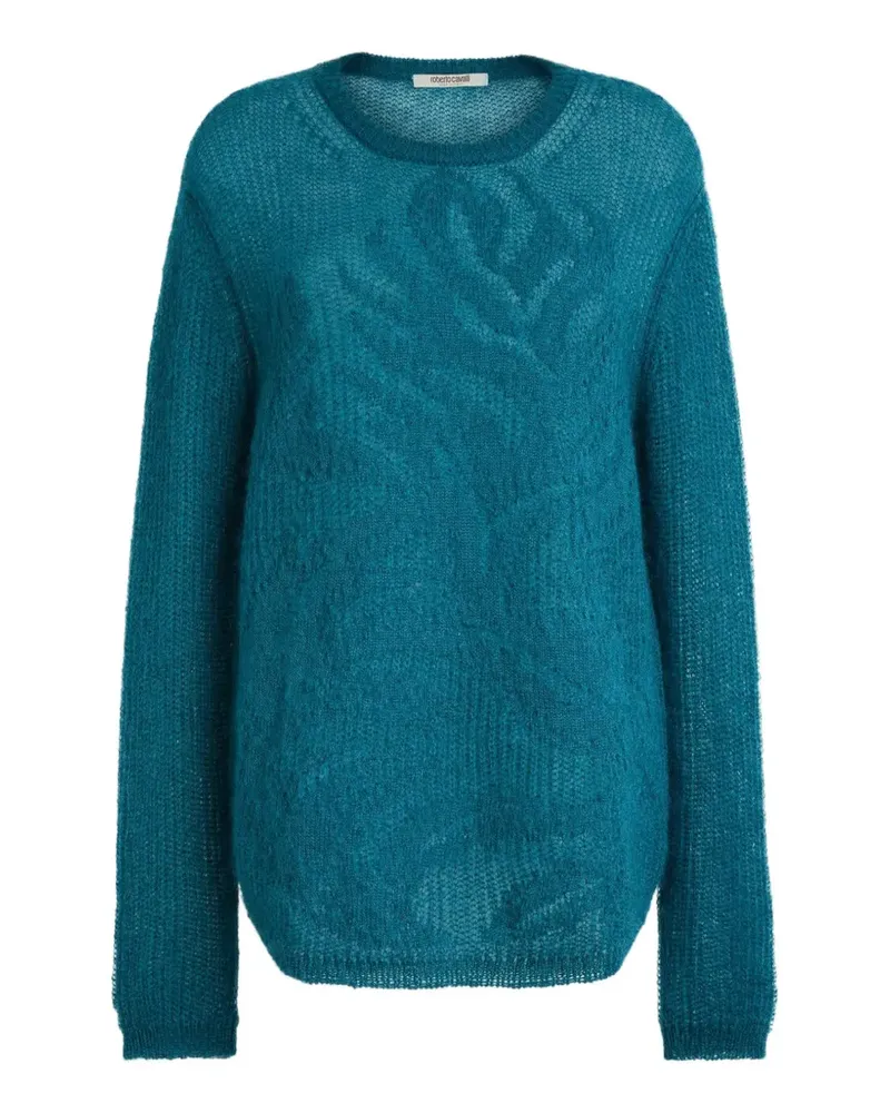 Roberto Cavalli Gemusterter Pullover - Blau Blau
