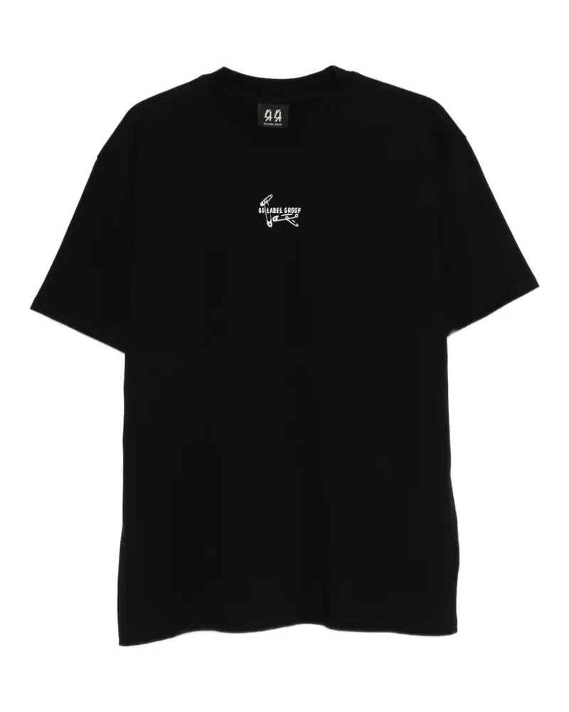44 LABEL GROUP T-Shirt mit grafischem Print - Schwarz Schwarz