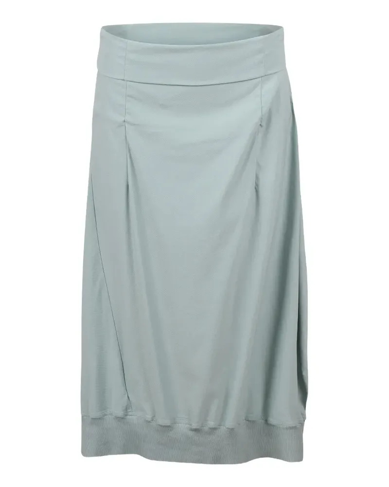 Black Label pleated asymmetric-hem skirt - Grün Grün