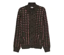 Gemusterter Cardigan - Braun