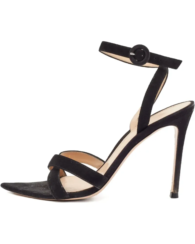 Gianvito Rossi Pre-owned Sandalen aus Wildleder 110mm - Schwarz Schwarz