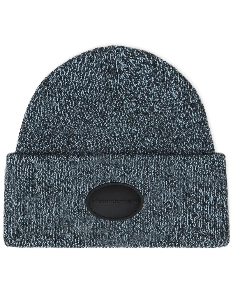 Alexander Wang Beanie mit Logo-Patch - Blau Blau