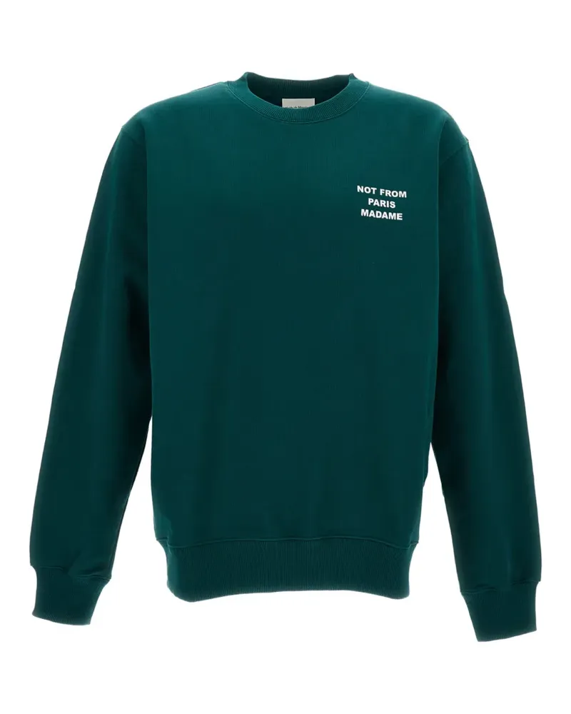 Drôle de Monsieur Sweatshirt mit rundem Ausschnitt - Grün Grün