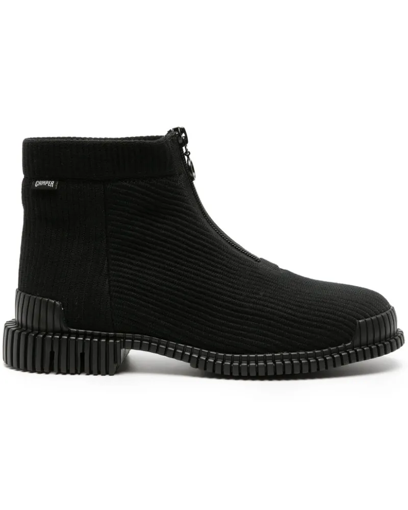 Camper Pix Stiefeletten mit gerippten Texturen - Schwarz Schwarz