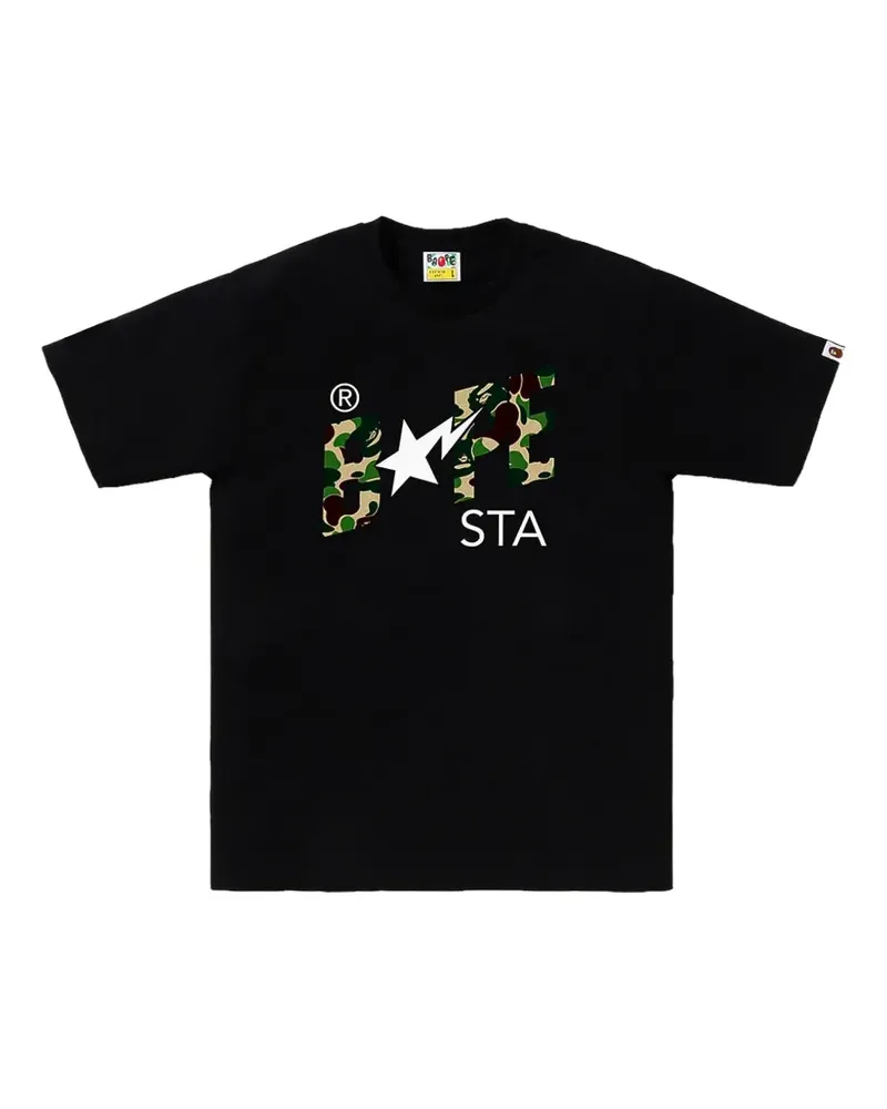 BAPE ABC Camo Bape Sta T-Shirt - Schwarz Schwarz