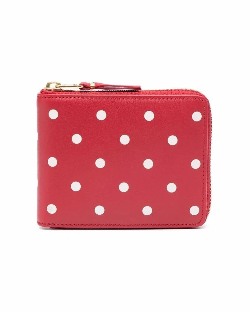 Comme des Garçons Portemonnaie mit Polka Dots - Rot Rot