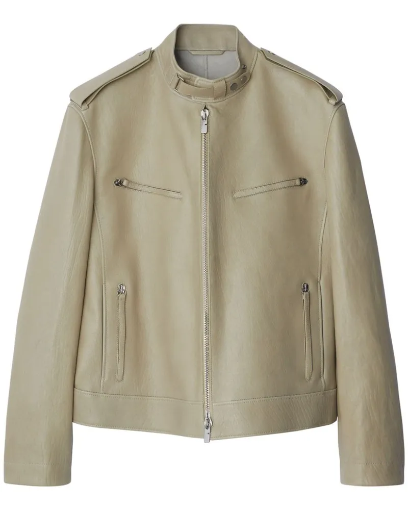 Burberry Klassische Lederjacke Nude