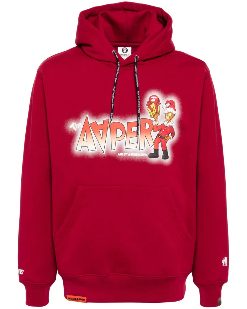 BAPE Hoodie mit grafischem Print - Rot Rot