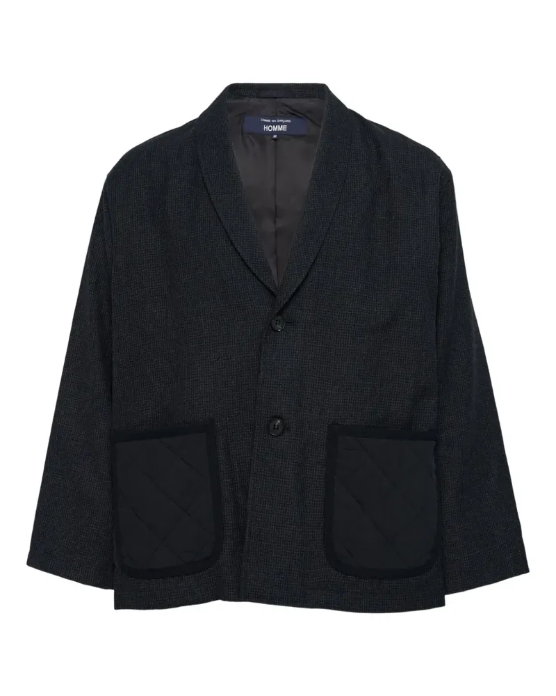 Comme des Garçons Sakko mit Hahnentrittmuster - Schwarz Schwarz
