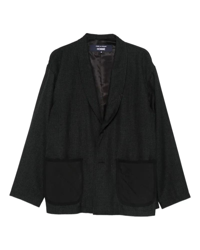 Comme des Garçons Sakko mit Hahnentrittmuster - Schwarz Schwarz