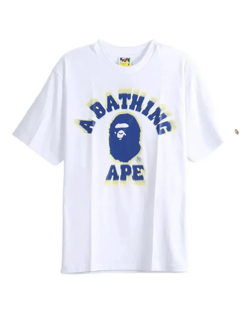 BAPE T-Shirt mit Logo-Print - Weiß Weiß