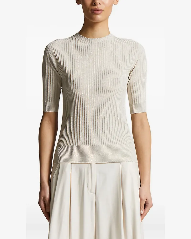 Peserico Gestricktes Lurex-Top - Nude Nude