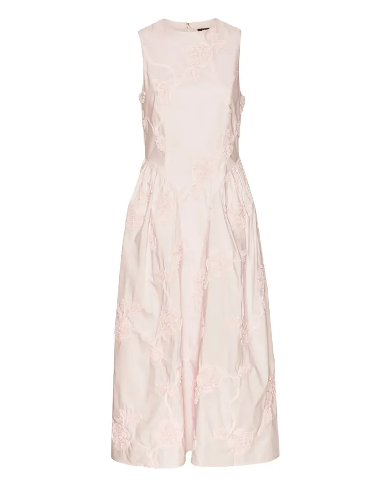 ROTATE Birger Christensen flower midi dress - Rosa Rosa