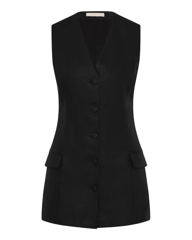 Faithfull The Brand Eloise Weste - Schwarz Schwarz