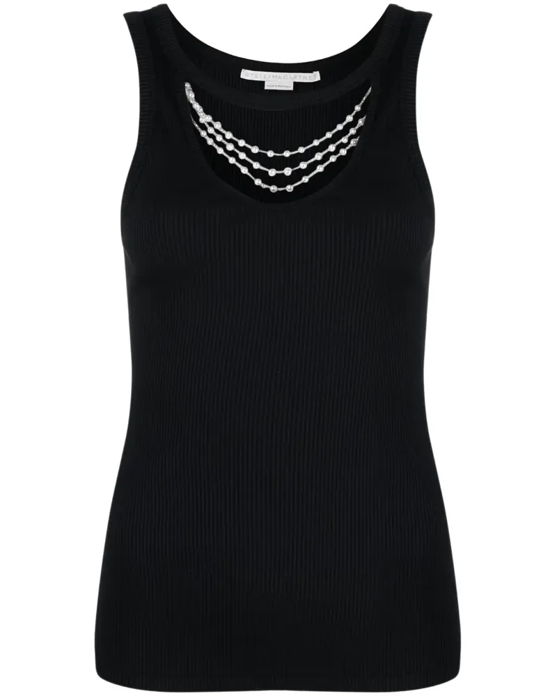 Stella McCartney Top mit Perlen - Schwarz Schwarz