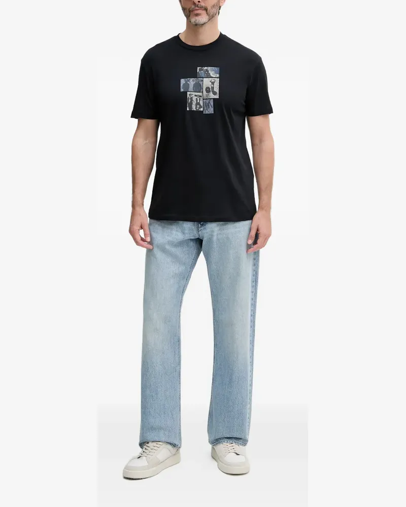 Armani Exchange T-Shirt mit grafischem Print - Blau Blau