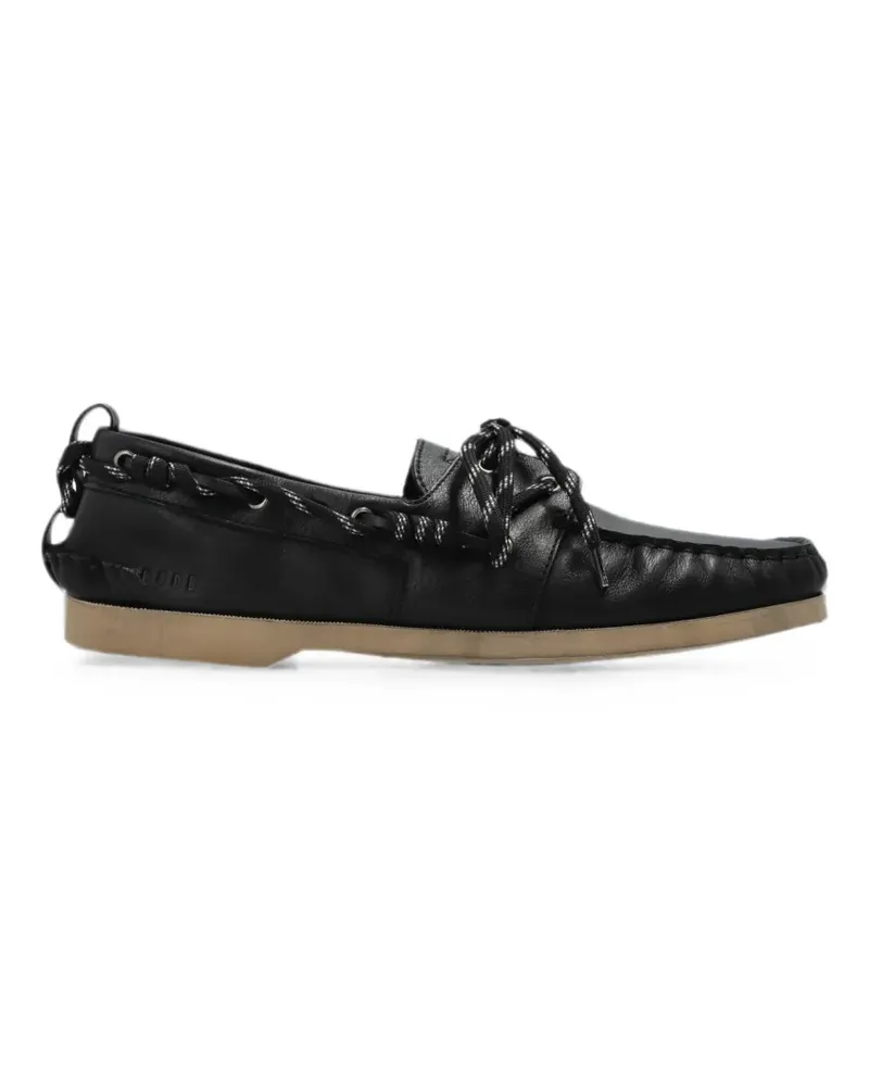 Golden Goose lace-up leather boat shoes - Schwarz Schwarz