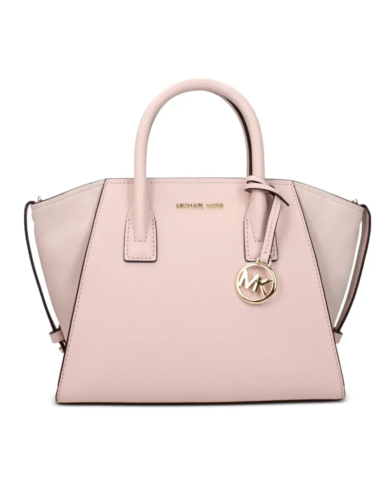 Michael Kors logo-charm leather tote bag - Rosa Rosa