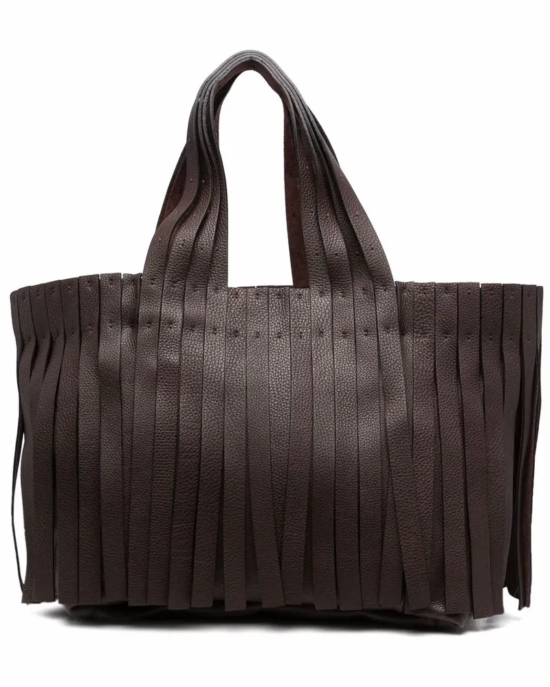 Valentino Garavani Shopper mit Fransen - Braun Braun